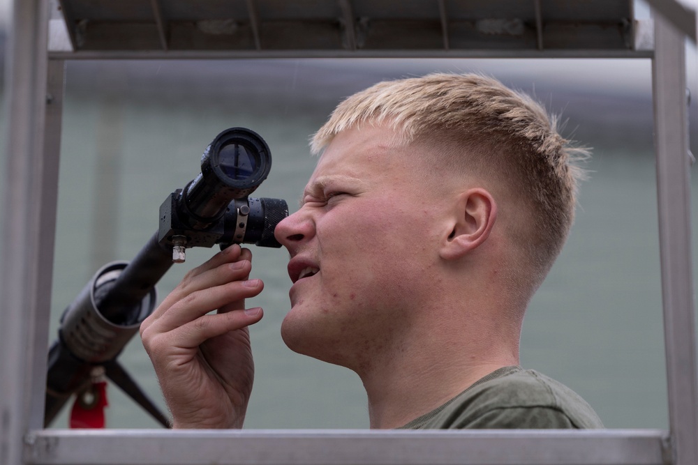 U.S. Marines with 1st LAR prepare weapon systems during Coral-Balmoral Cup