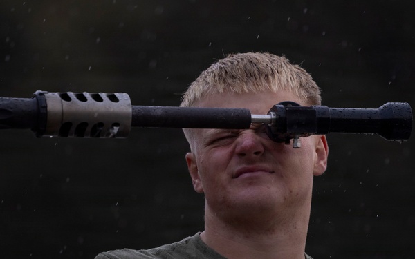 U.S. Marines with 1st LAR prepare weapon systems during Coral-Balmoral Cup