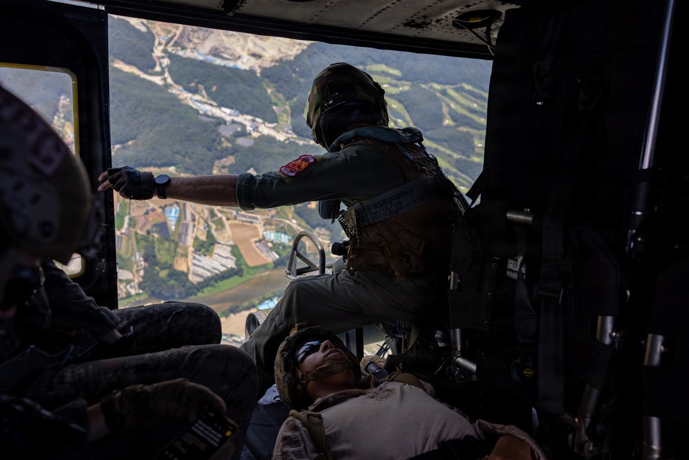 HMLA-367 support simulated CASEVAC drill
