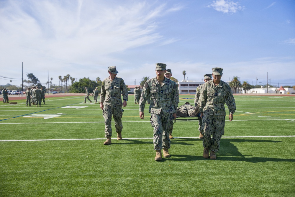NMCB 4 Seabees Train Litter Bearers