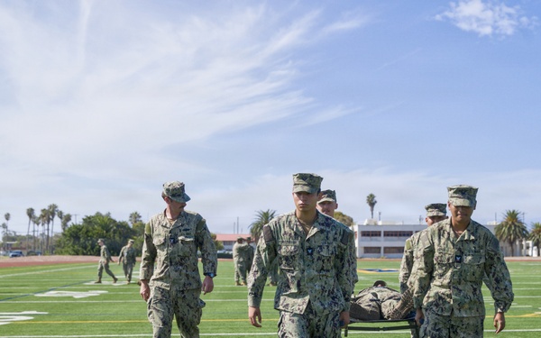 NMCB 4 Seabees Train Litter Bearers