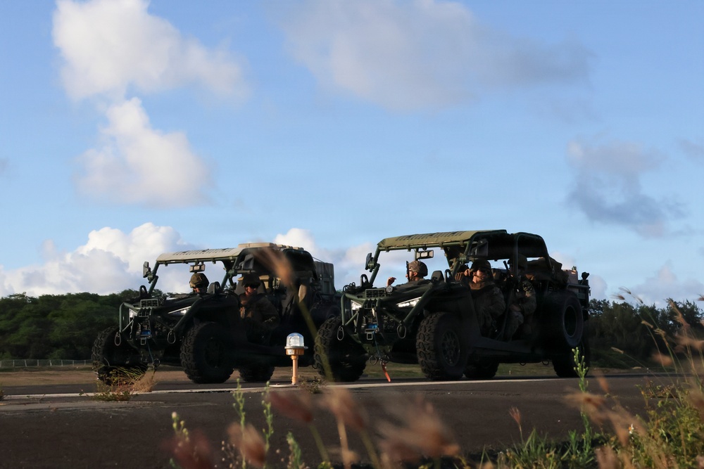 MACS-4 Marines establish simulated expeditionary airfield landing zone