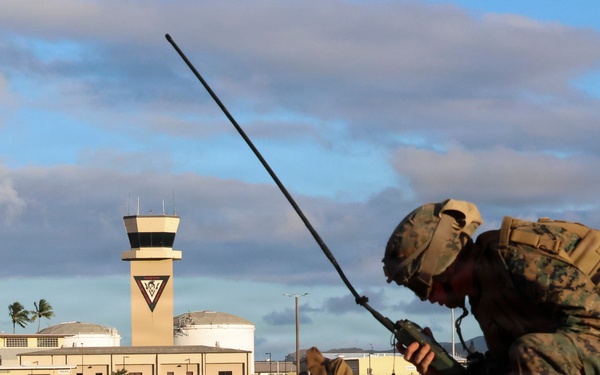 MACS-4 Marines establish simulated expeditionary airfield landing zone