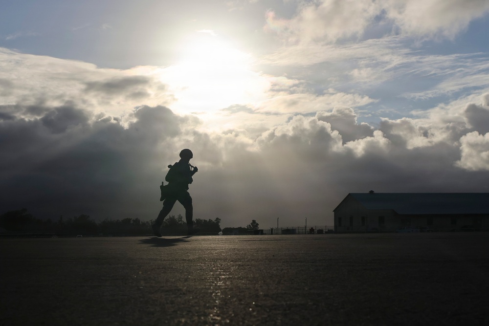MACS-4 Marines establish simulated expeditionary airfield landing zone