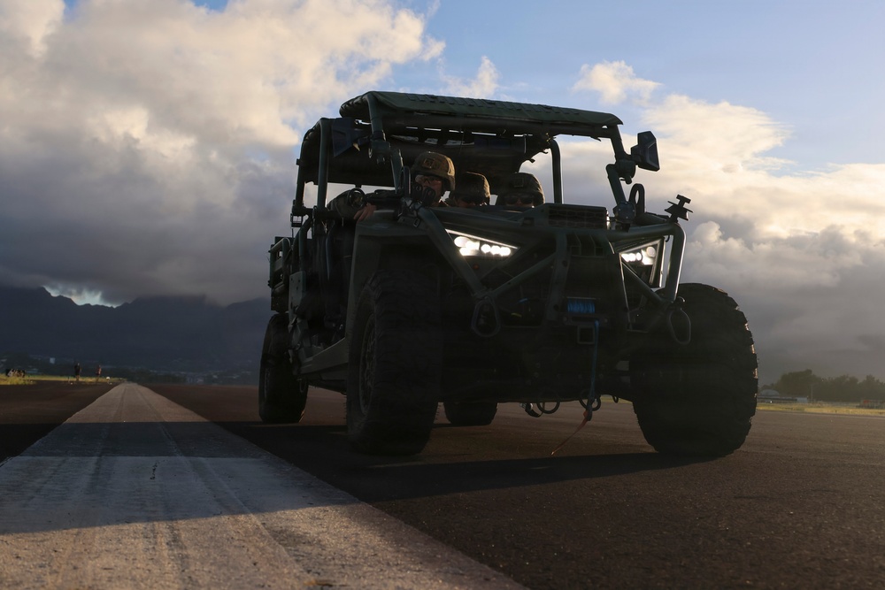 MACS-4 Marines establish simulated expeditionary airfield landing zone