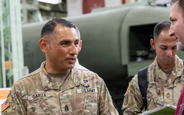 AMC Senior Enlisted Leader Visits MSC–K to Assess Combat Power Generation Capabilities