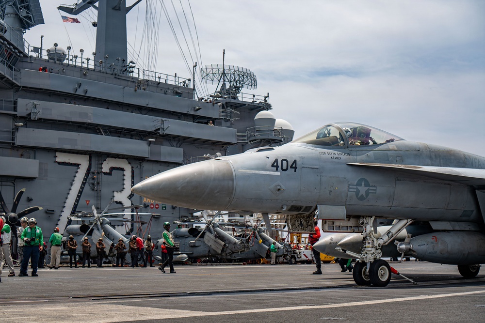 George Washington Conducts Flight Operations