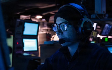 Watchstanders aboard USS Gonzalez