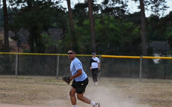 RAF Mildenhall and RAF Lakenheath Intramural Softball Game