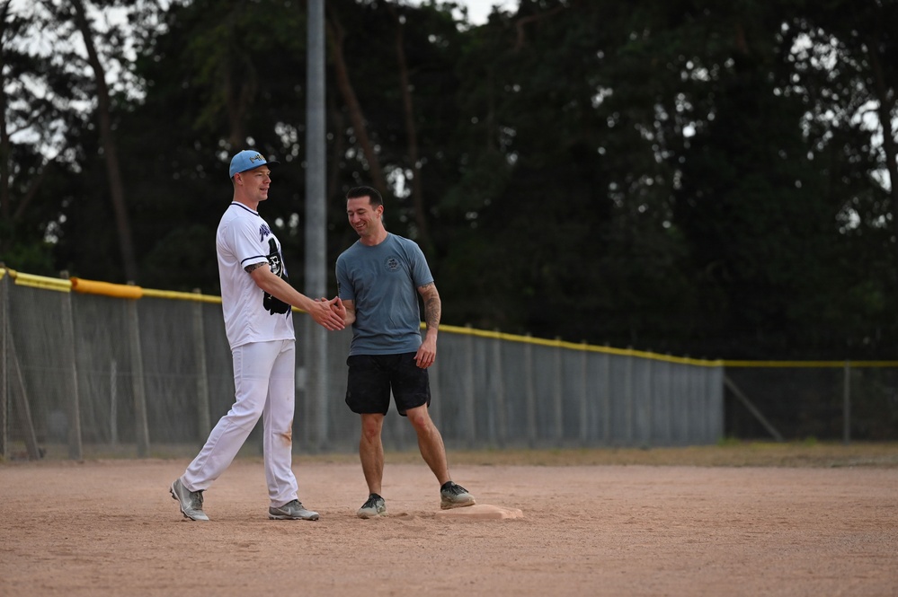 RAF Mildenhall and RAF Lakenheath Intramural Softball Game