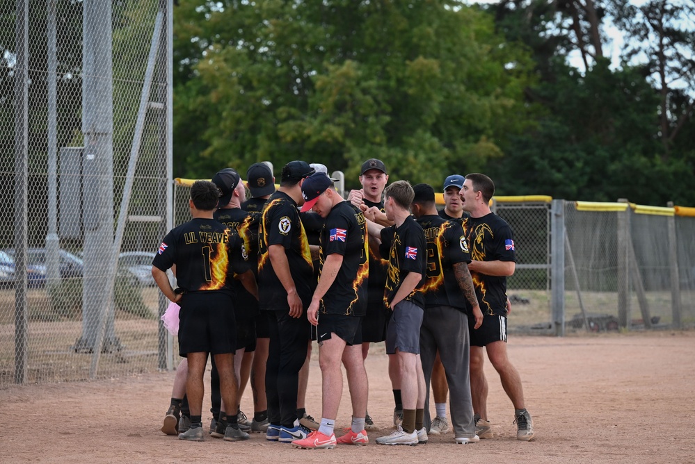RAF Mildenhall and RAF Lakenheath Intramural Softball Game