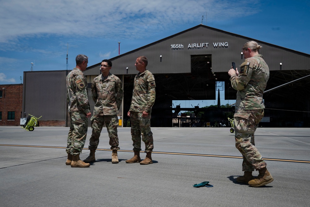 Chief of the National Guard Bureau visits Georgia National Guard Senior Leaders at the 165th Airlift Wing