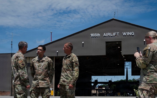 Chief of the National Guard Bureau visits Georgia National Guard Senior Leaders at the 165th Airlift Wing