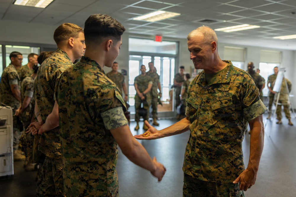 The 38th Assistant Commandant of the Marine Corps Visits Camp Lejeune