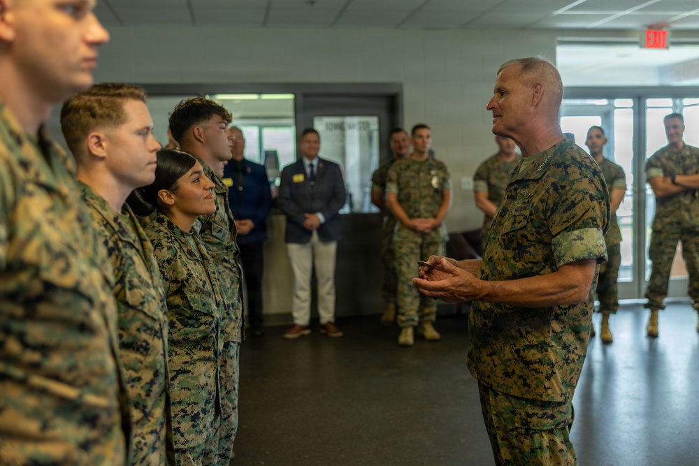 The 38th Assistant Commandant of the Marine Corps Visits Camp Lejeune