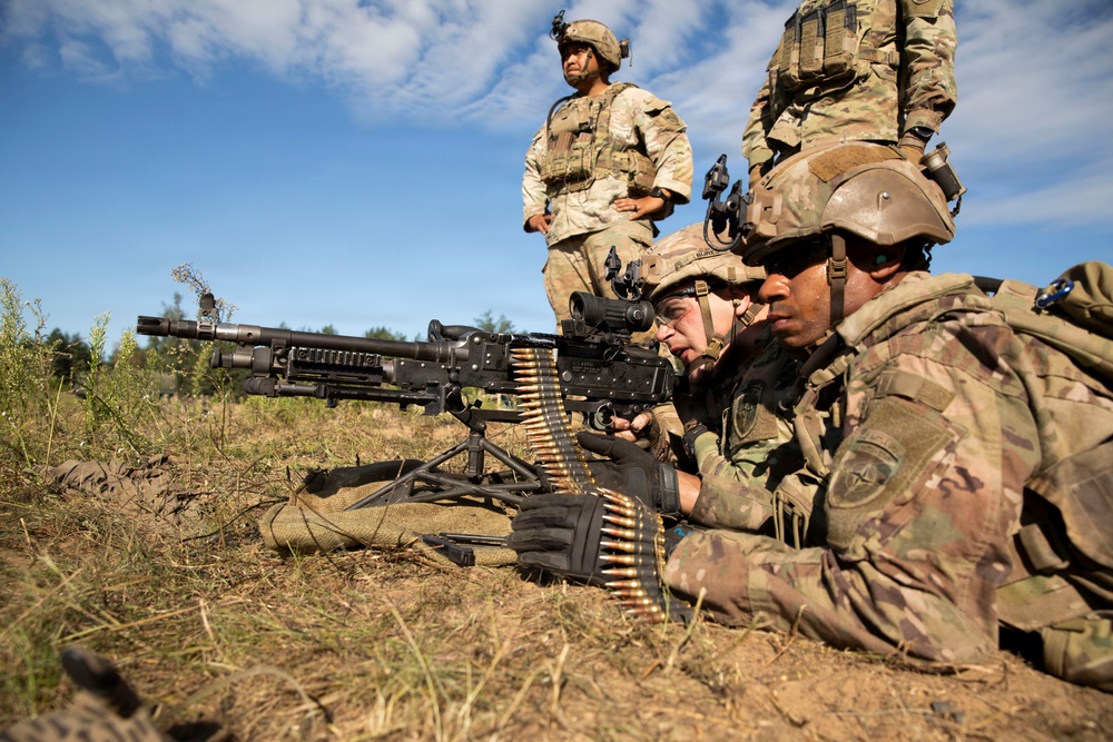 U.S. Army troops conduct live-fire exercise in Poland