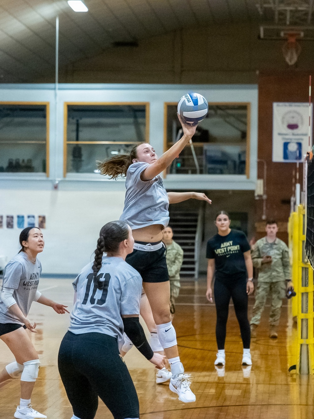 Army West Point Volleyball holds training camp at Fort Indiantown Gap.