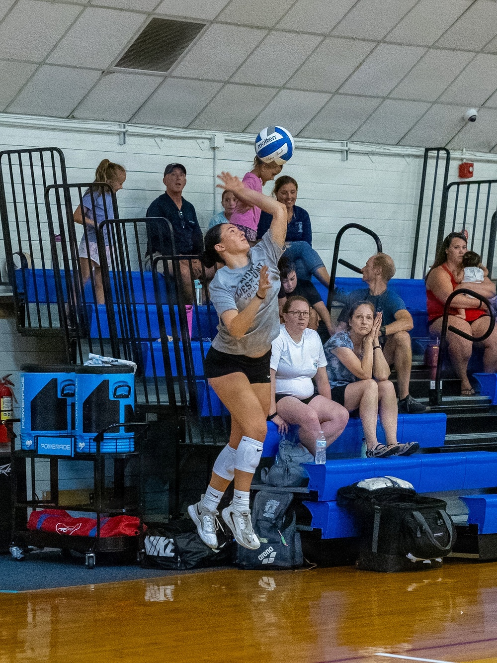 Army West Point Volleyball holds training camp at Fort Indiantown Gap.