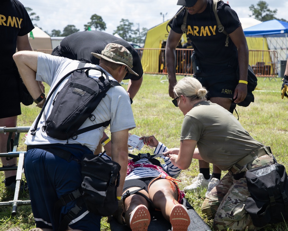 U.S. Soldiers and Airmen with the Georgia National Guard conduct joint CBRN exercise