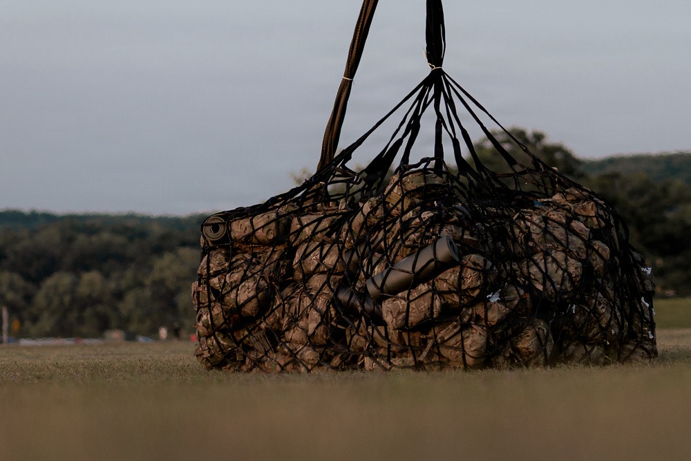 Illinois Army National Guard Black Hawk Crew Conducts Sling Load Resupply at Camp Grayling
