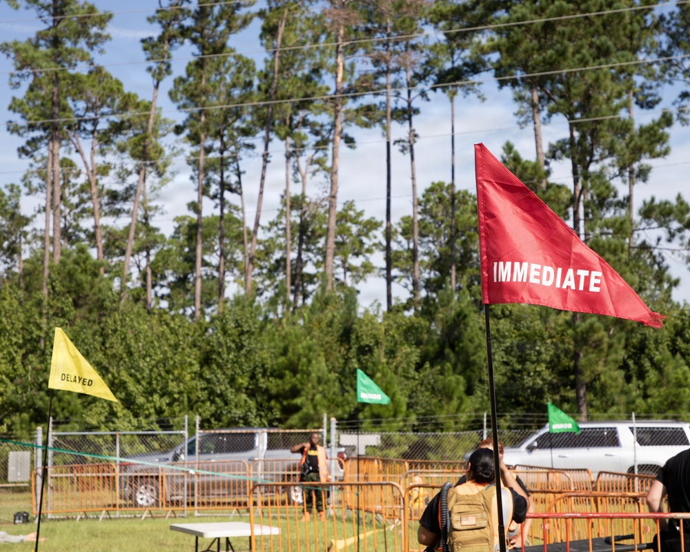 U.S. Soldiers and Airmen with the Georgia National Guard conduct joint CBRN exercise