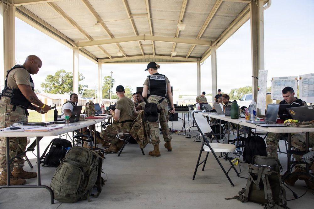U.S. Soldiers and Airmen with the Georgia National Guard conduct joint CBRN exercise