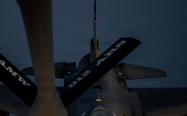KC-135 refuels F16s for CENTCOM security