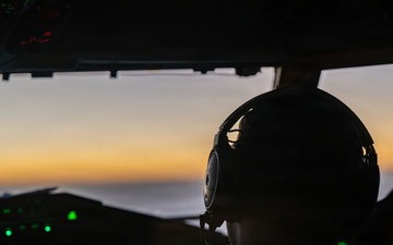 KC-135 refuels F16s for CENTCOM security