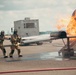 Firefighters from the 125th Fighter Wing of the Florida Air National Guard train using the Mobile Aircraft Fire Trainer Device here at Naval Air Station Jacksonville