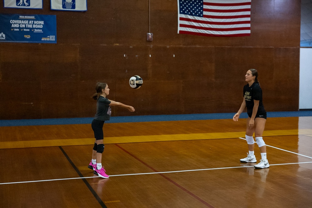 Army West Point Volleyball team holds training camp, youth clinic at Fort Indiantown Gap