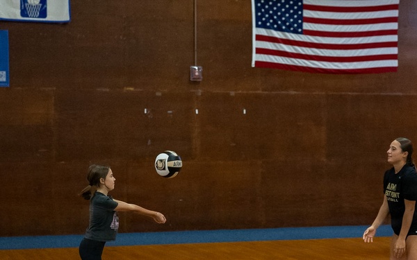 Army West Point Volleyball team holds training camp, youth clinic at Fort Indiantown Gap
