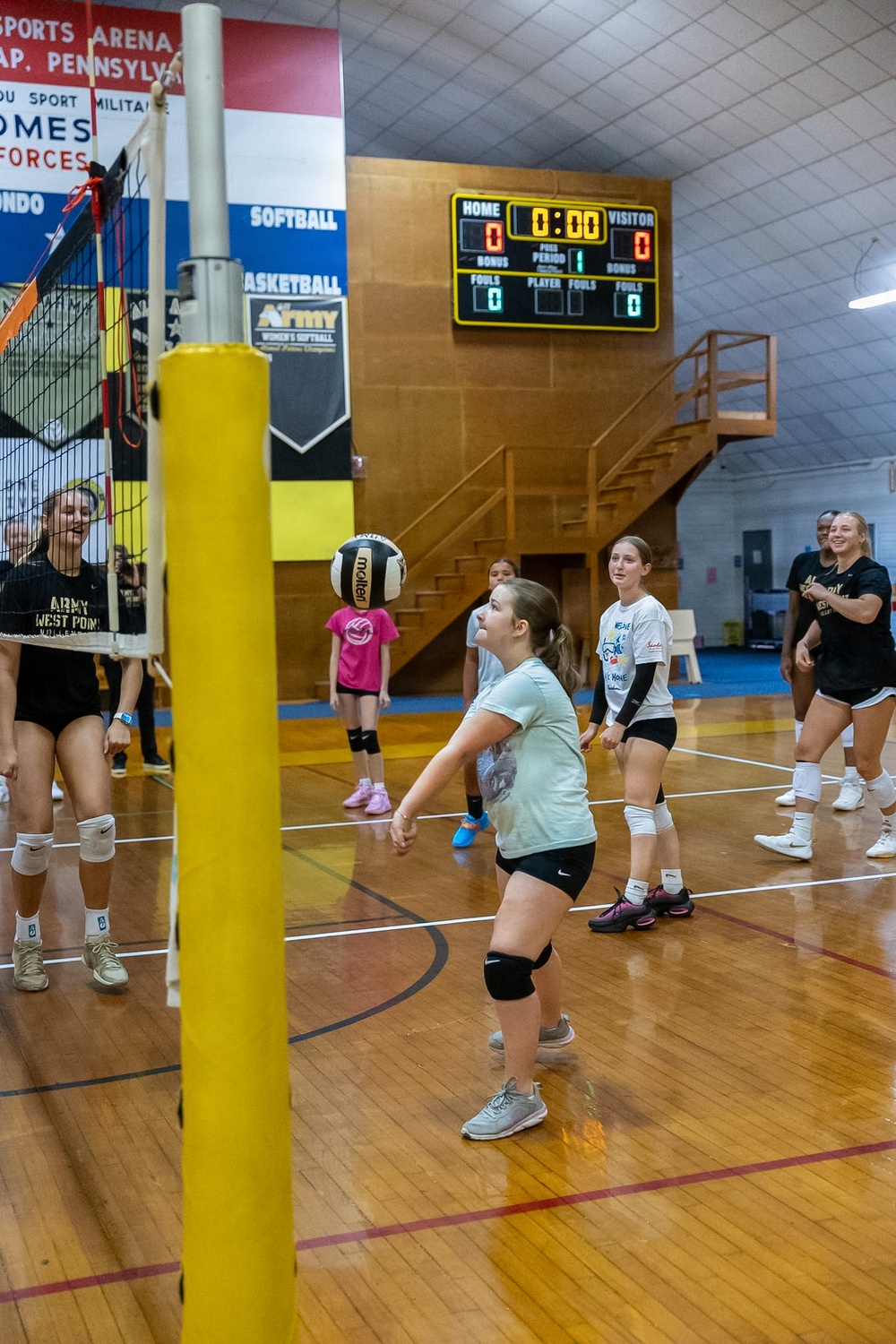 Army West Point Volleyball team holds training camp, youth clinic at Fort Indiantown Gap