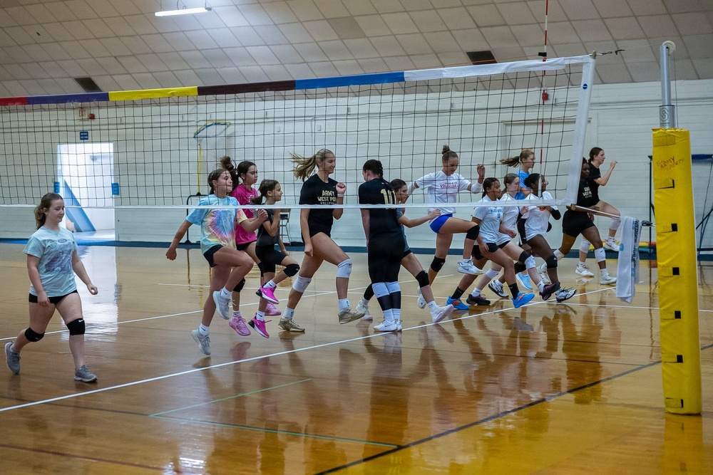 Army West Point Volleyball team holds training camp, youth clinic at Fort Indiantown Gap