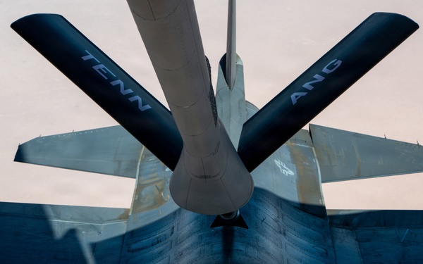 KC-135 refuels F-16s for regional security
