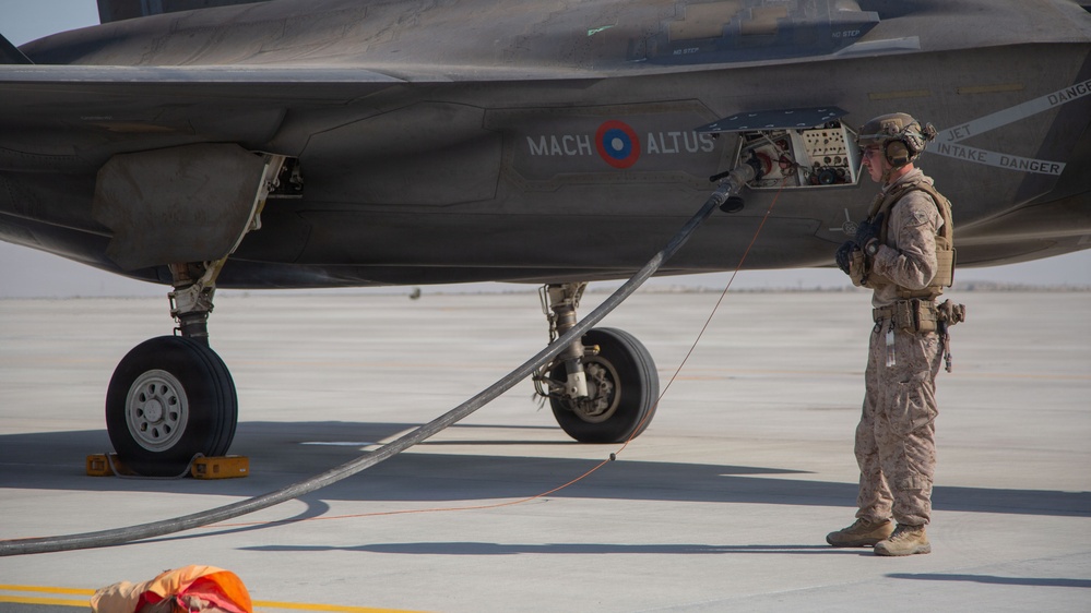 Marines conduct F-35B Forward Arming and Refueling Point operations