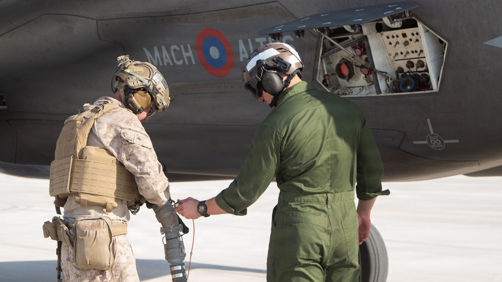 Marines conduct F-35B Forward Arming and Refueling Point Operations