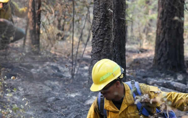 U.S. Army Soldiers support wildland fire suppression in Inchelium, WA