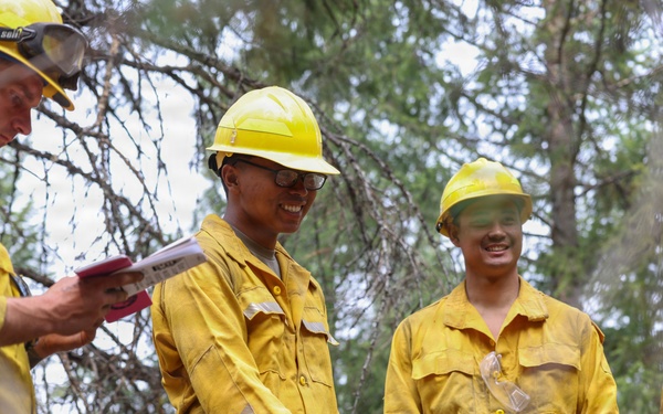 U.S. Army Soldiers support wildland fire suppression in Inchelium, WA