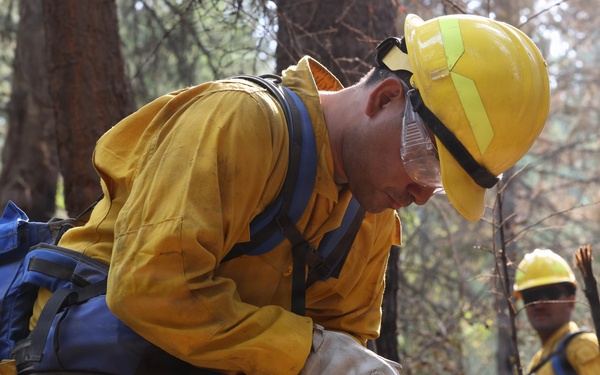 U.S. Army Soldiers support wildland fire suppression in Inchelium, WA