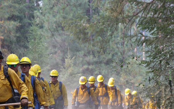 U.S. Army Soldiers support wildland fire suppression in Inchelium, WA