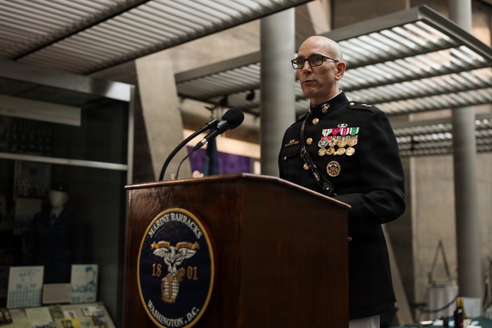 Maj. Gen. Tolar hosts Mr. Dan Wiley at Marine Barracks Washington’s Sunset Parade