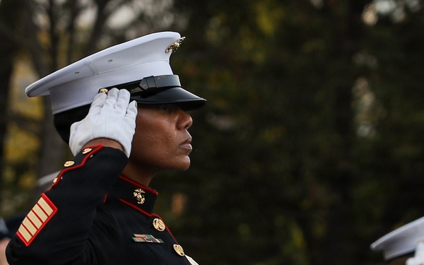 Maj. Gen. Tolar hosts Mr. Dan Wiley at Marine Barracks Washington’s Sunset Parade