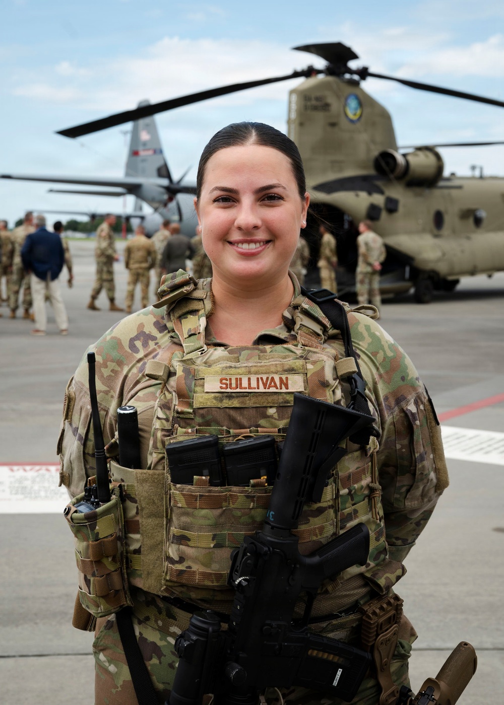 165th Airlift Wing Security Forces Airmen provide security during a DV visit