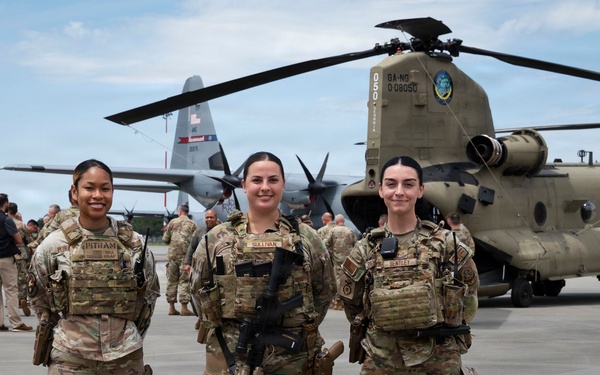 165th Airlift Wing Security Forces Airmen provide security during a Chief, National Guard Bureau visit