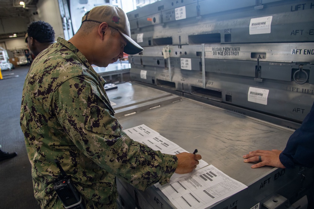 USS Theodore Roosevelt Ammunition Onload