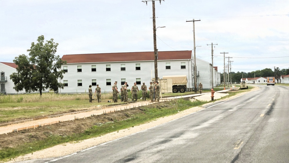 609th Engineer Detachment supports Fort McCoy sidewalk troop project during Warrior Exercise '26