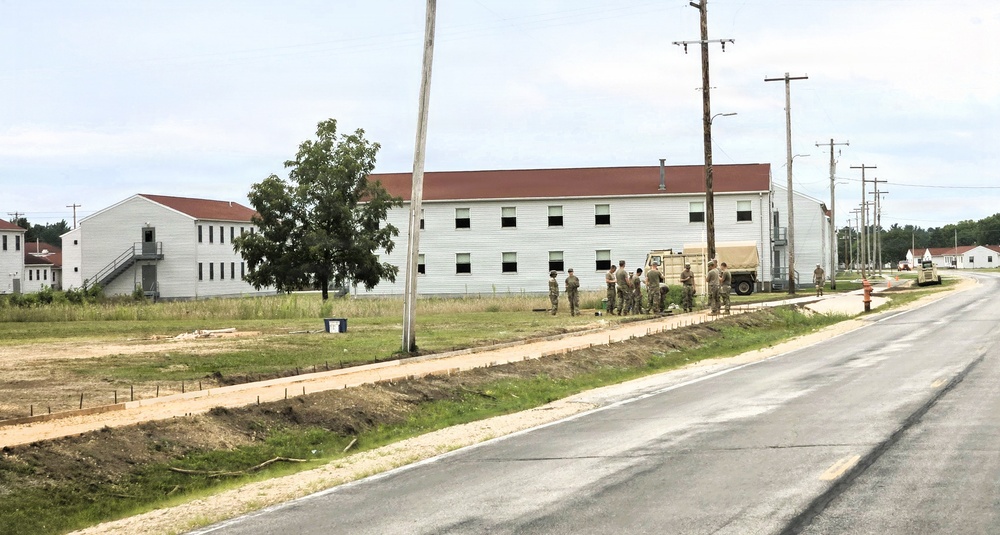 609th Engineer Detachment supports Fort McCoy sidewalk troop project during Warrior Exercise '26
