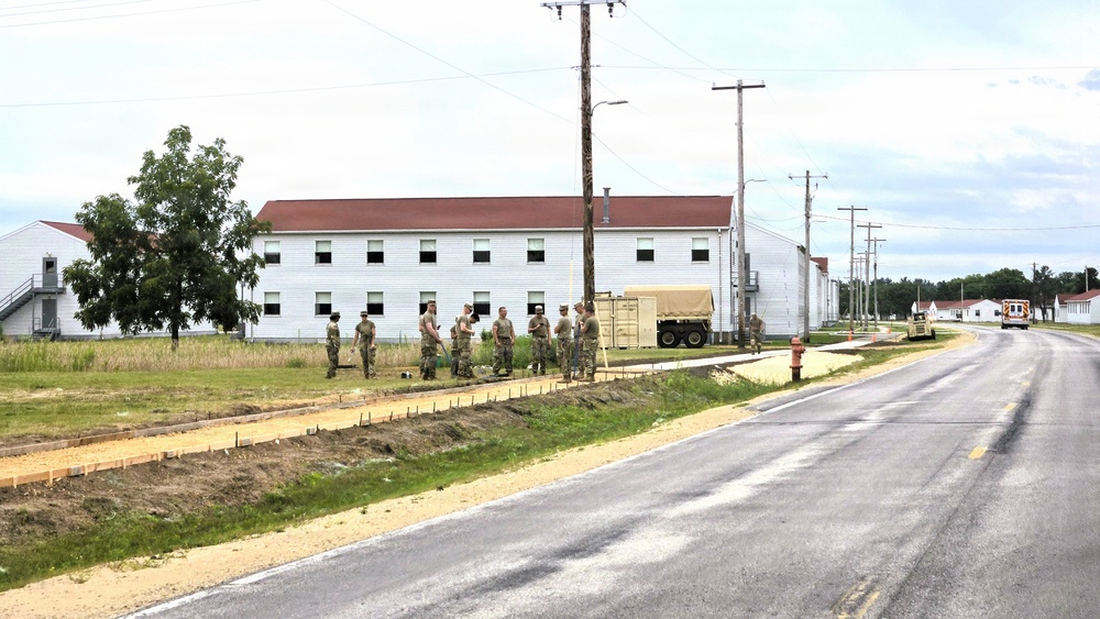 609th Engineer Detachment supports Fort McCoy sidewalk troop project during Warrior Exercise '26
