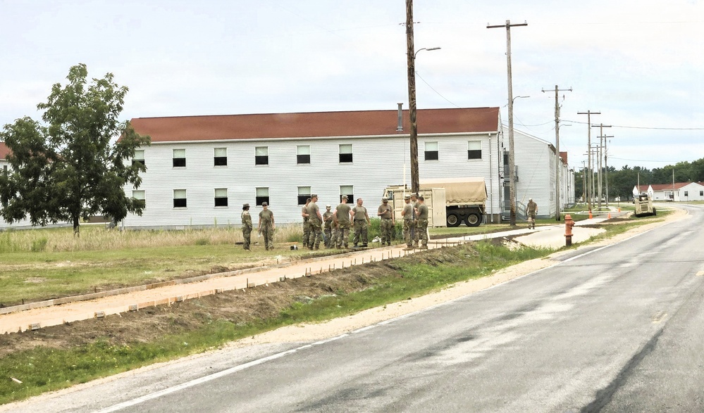 609th Engineer Detachment supports Fort McCoy sidewalk troop project during Warrior Exercise '26