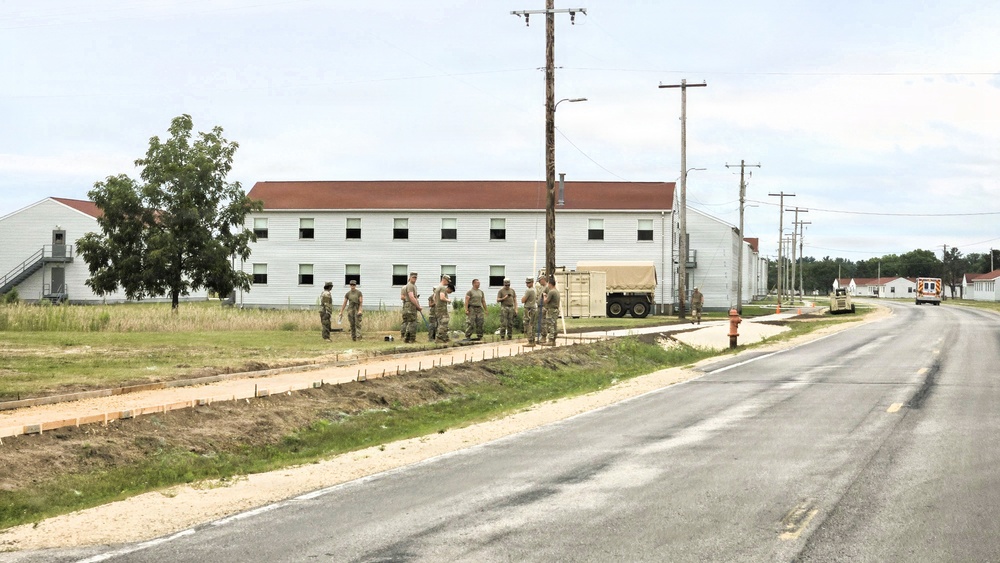 609th Engineer Detachment supports Fort McCoy sidewalk troop project during Warrior Exercise '26